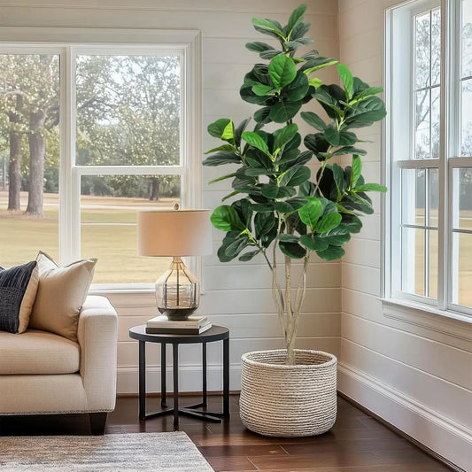 Artificial Faux Fiddle Leaf Fig Tree w/ Pot