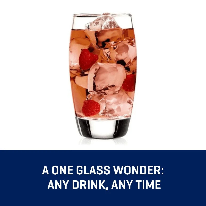 Set of 8 Heavy Base Clear Drinking Glass