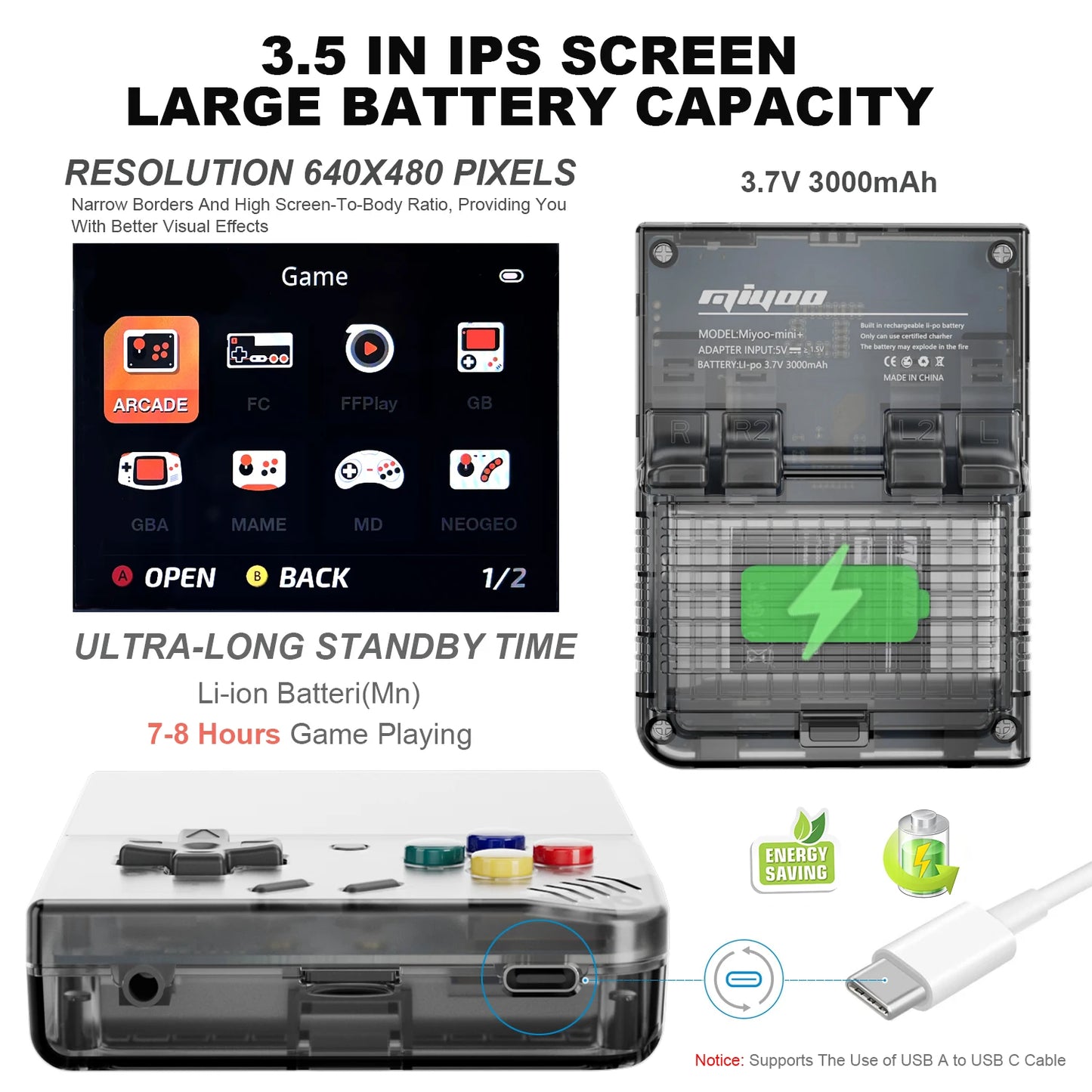 Mini Plus Retro Handheld Gaming Device