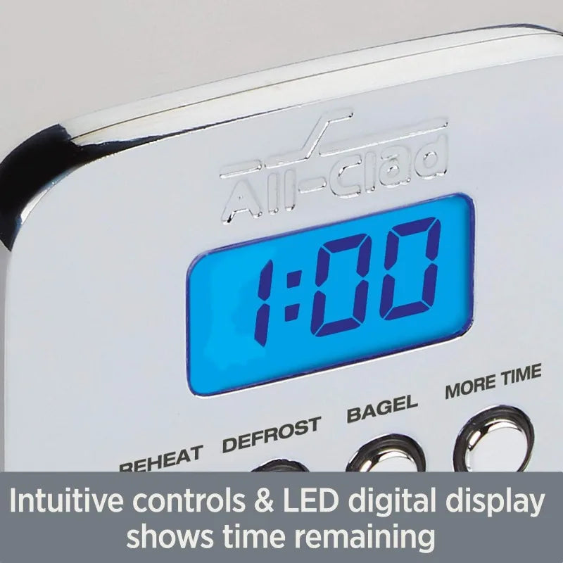 Stainless Steel Toaster 2 slice LED display