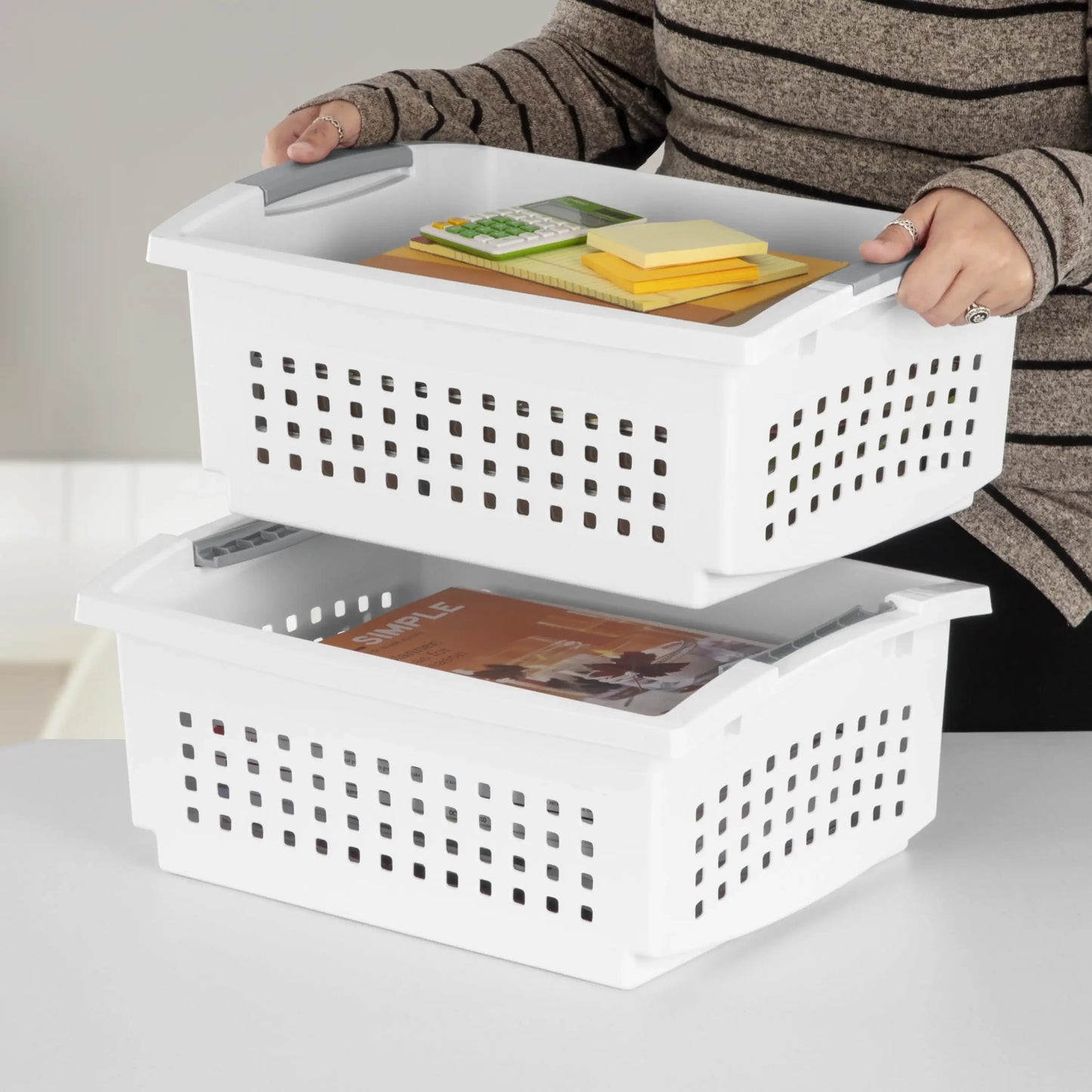Large Stacking Laundry Basket