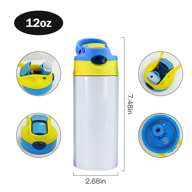 30pcs Mixed Colors 12oz Stainless Steel Water Bottles