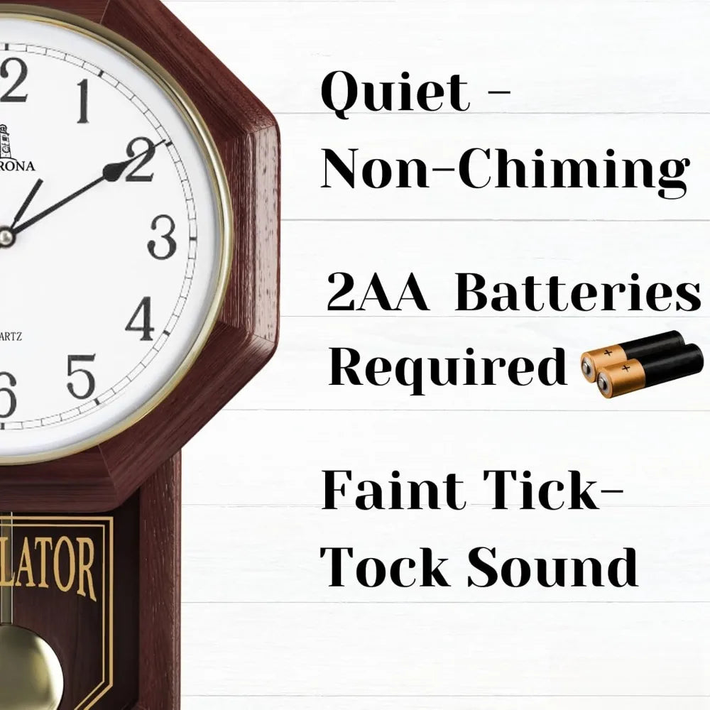 Pendulum Wall Clock -Battery Operated
