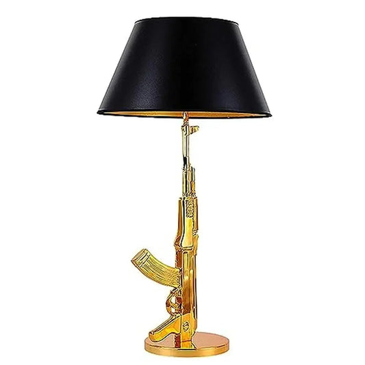 AK47 Metal Frame Gold Gun Table Lamp