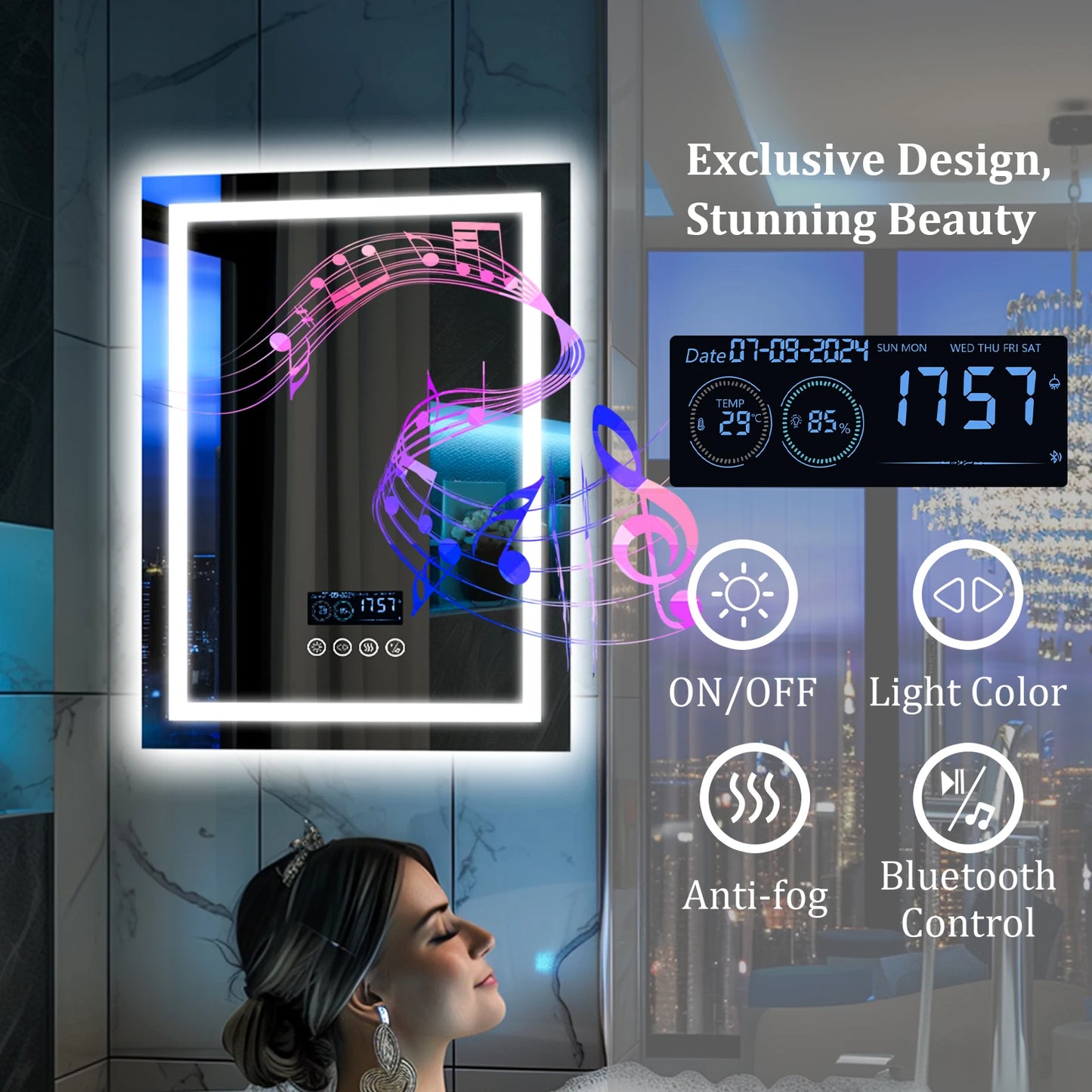 LED Lighted Bathroom Mirror