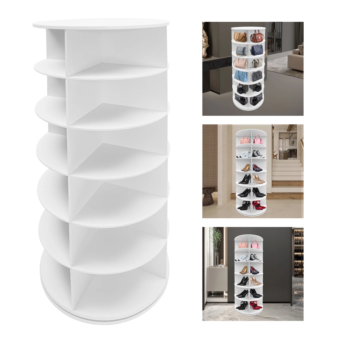 6-Tier Free Standing Rotating Shoe Rack