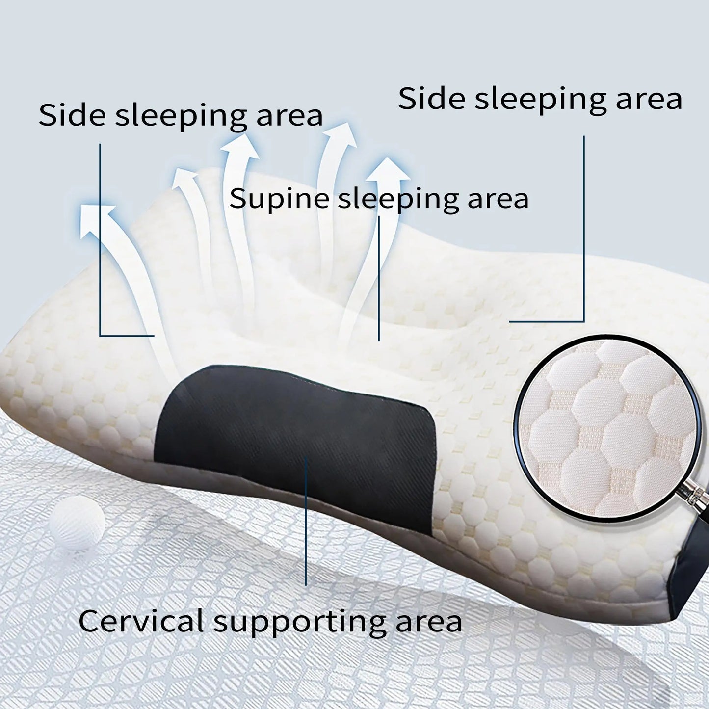 2Pcs Soft Adjustable Contour Neck Support Pillow