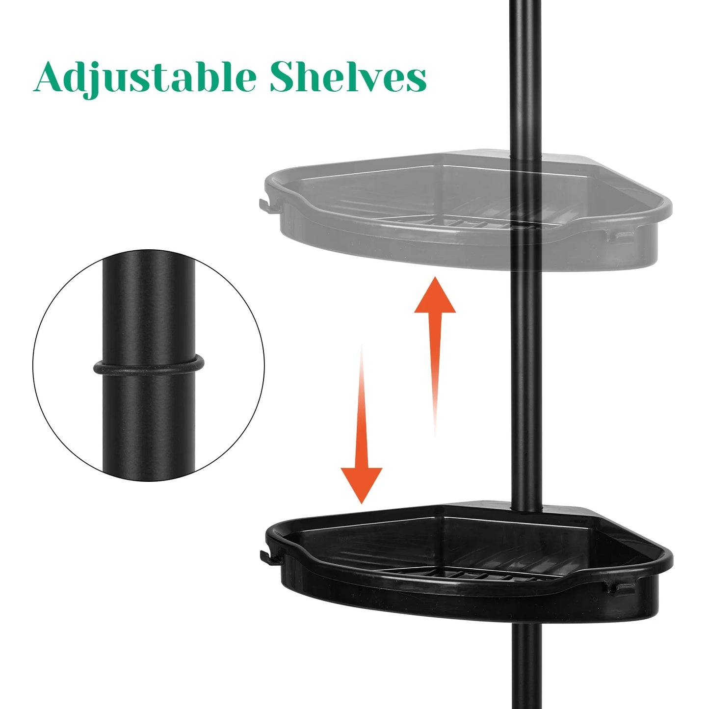 4-Tier Rustproof Corner Shower Caddy