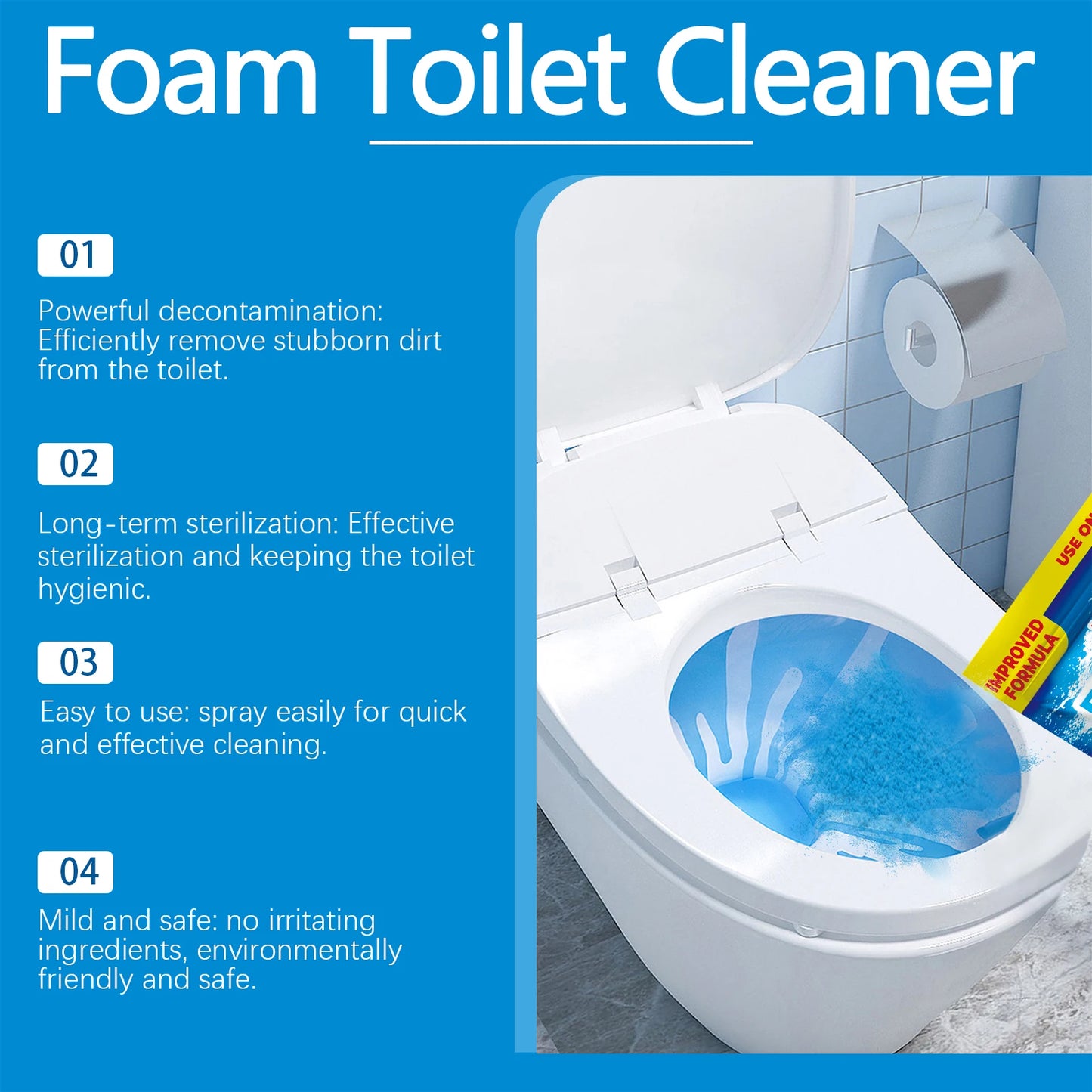 Foam Toilet Bowl Cleaning Powder