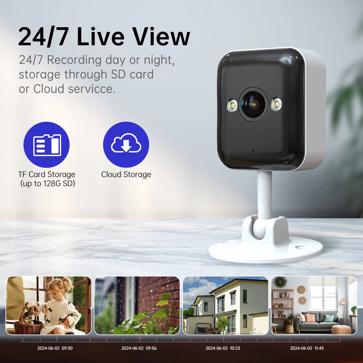 Wi-Fi IP Surveillance Camera w/ Audio Video