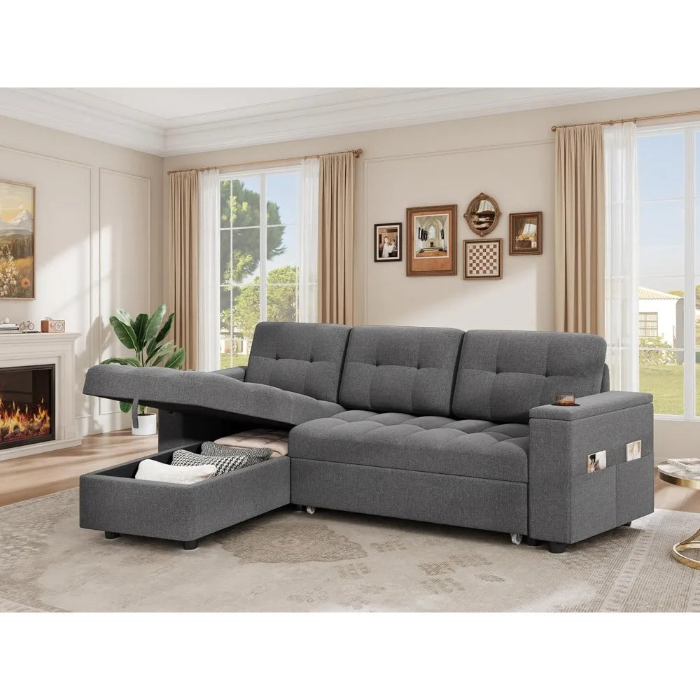 L-Shaped Sleeper Sofa Bed