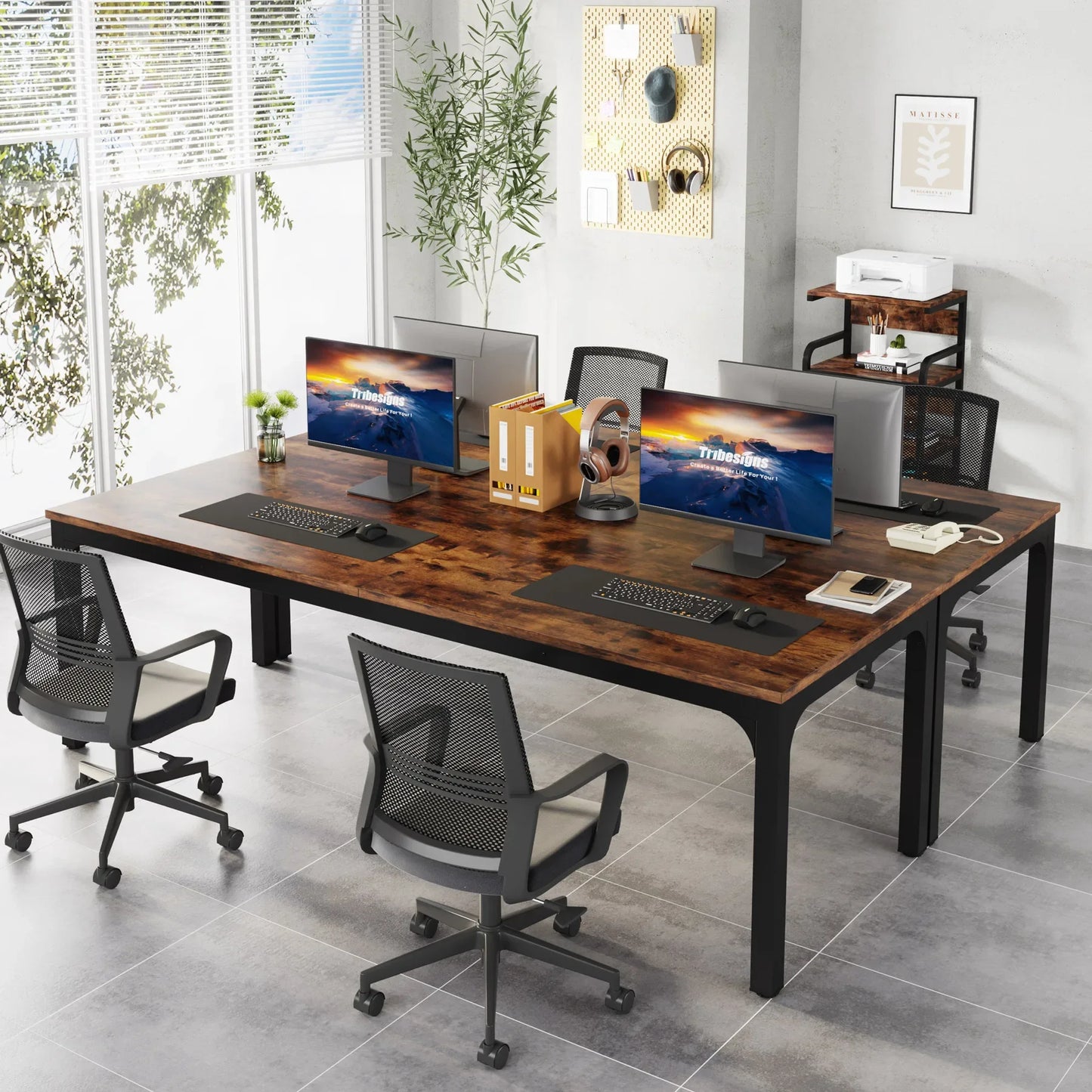 2 Person Computer Desk for Home Office