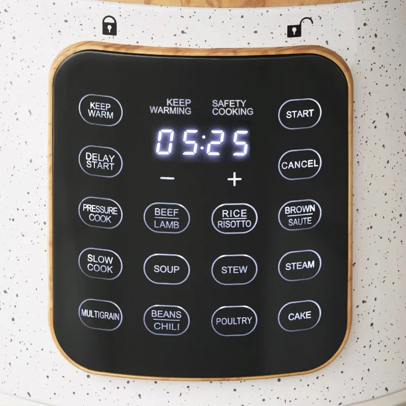 6-Quart Pressure Cooker  with Touch Control Display