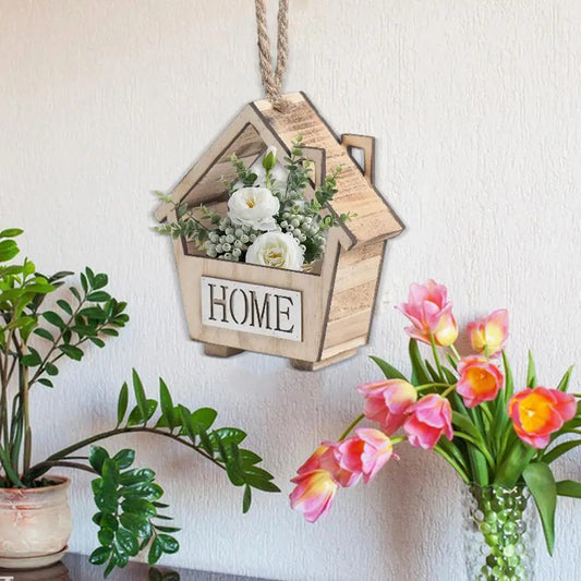 Decorative Wooden Hanging Flowerpot