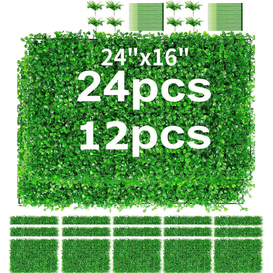 Artificial Bright Green Lawn Privacy Fence