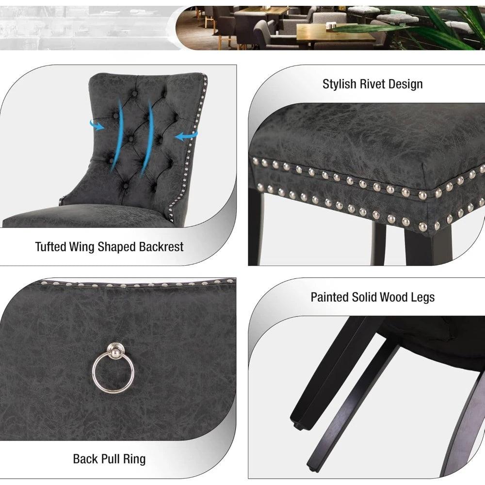Faux Leather Dining Room Set