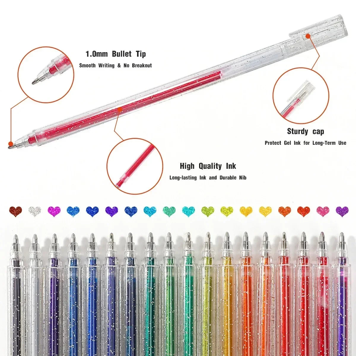 Color Glitter Gel Pen Stationery Set