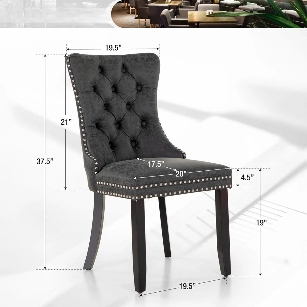 Faux Leather Dining Room Set