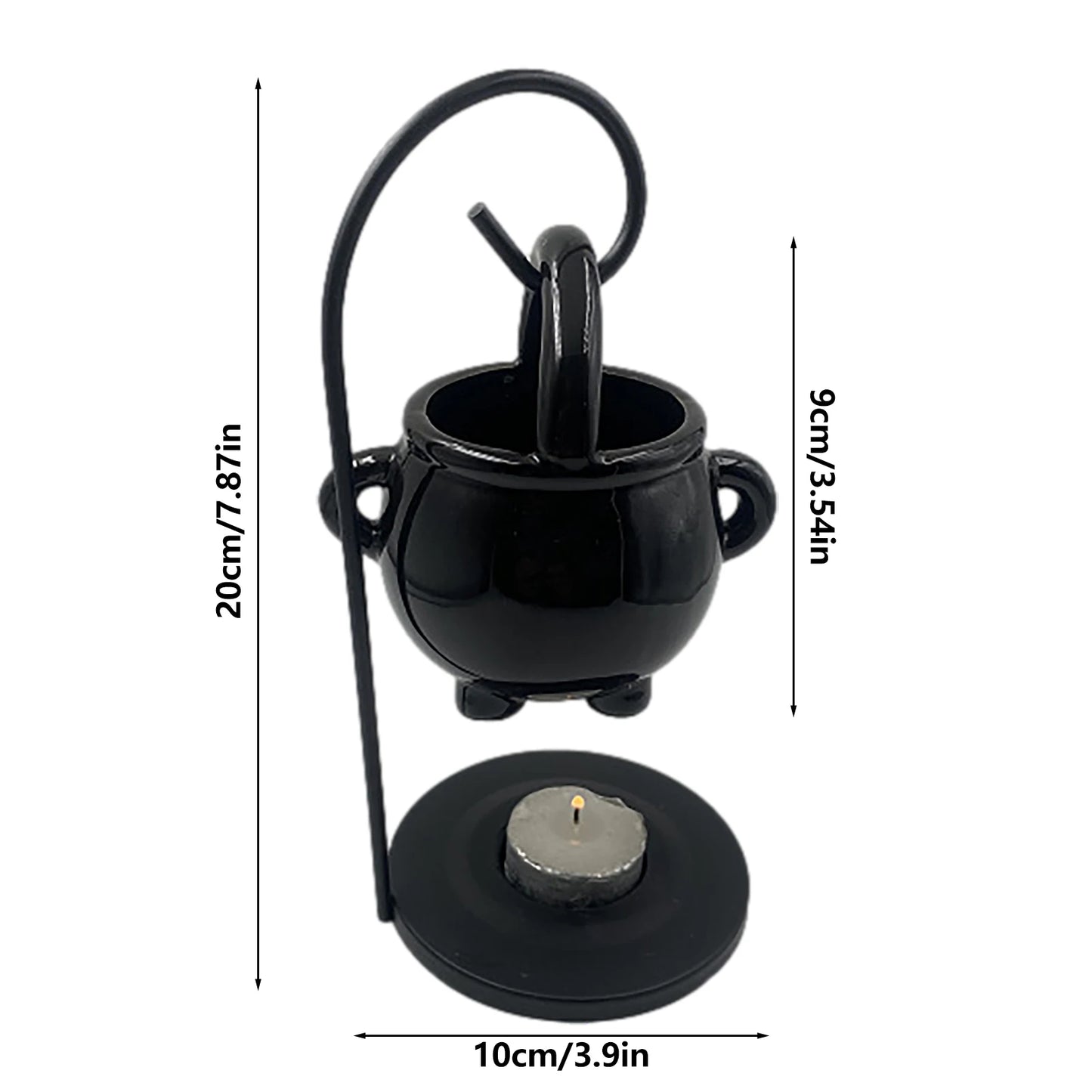 Hanging Cauldron Wax Burner Tealight Candle Holder