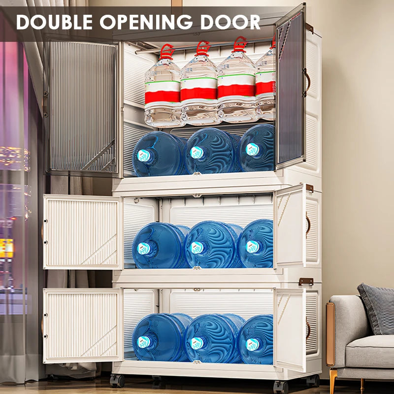 Multi-Layer Folding Storage Cabinet