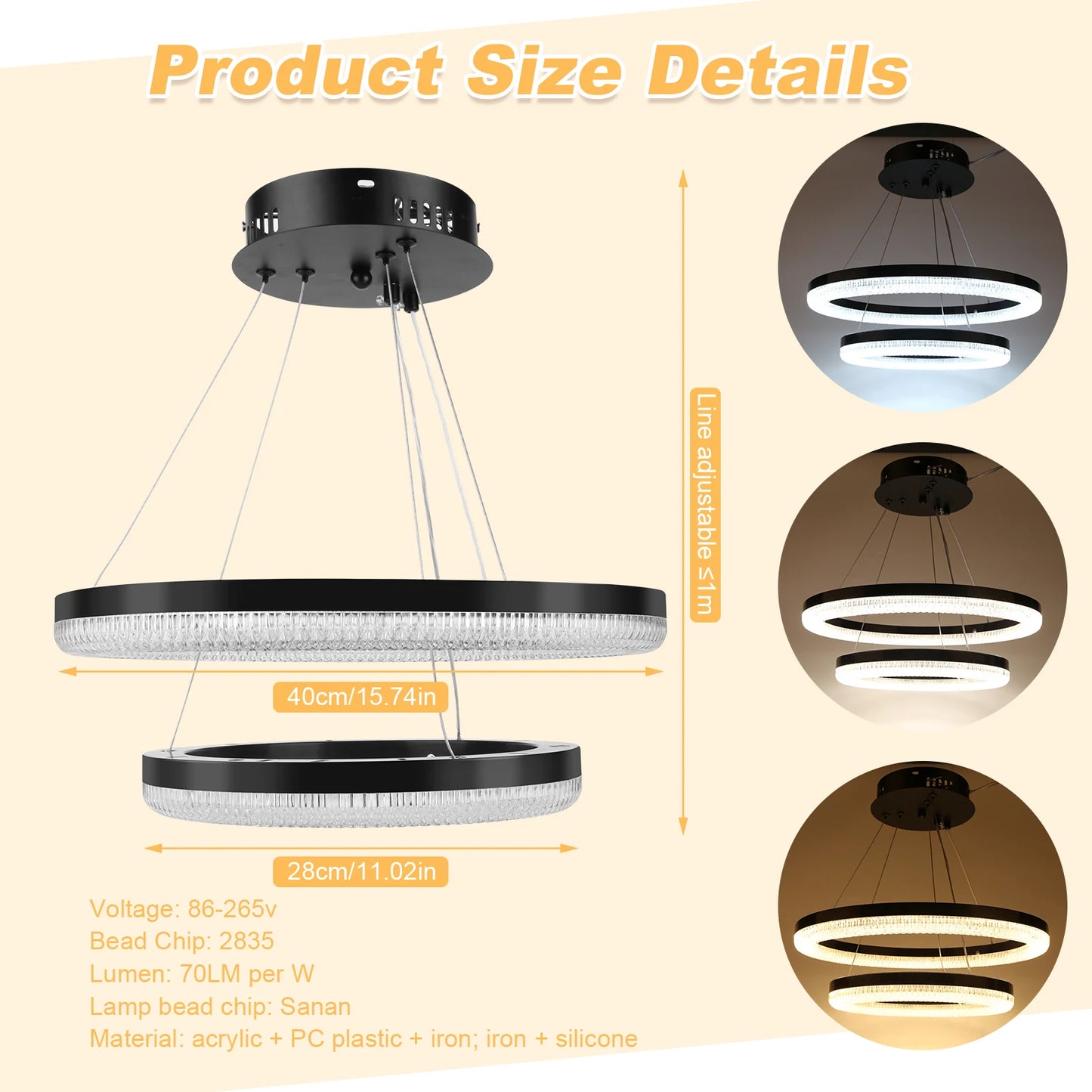LED Pendant Lights / Chandelier Light Fixtures
