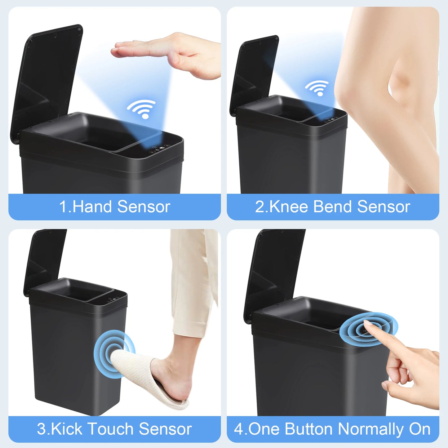 2 Pack 12L Automatic Trash Cans
