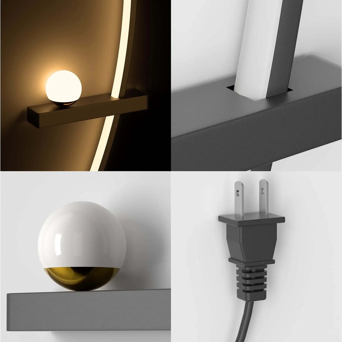 2pcs Modern Adjustable LED Wall Sconce