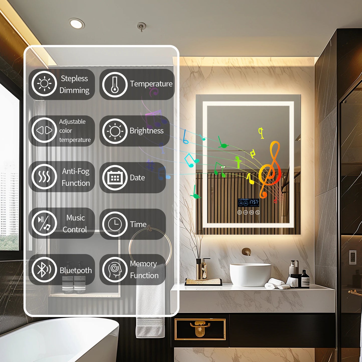 LED Lighted Bathroom Mirror
