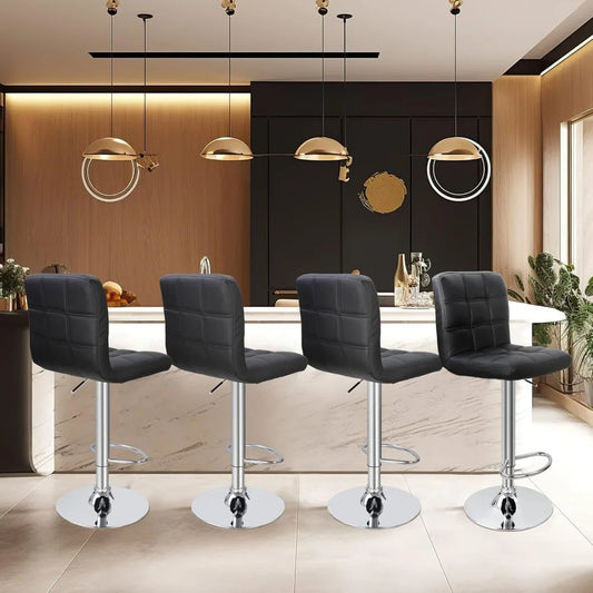 4 Adjustable Swivel Barstools