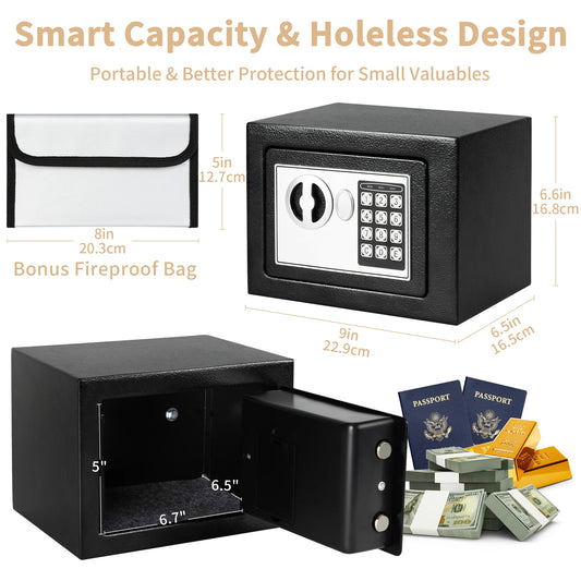 0.2 Cubic Feet Electronic Digital Safe Box