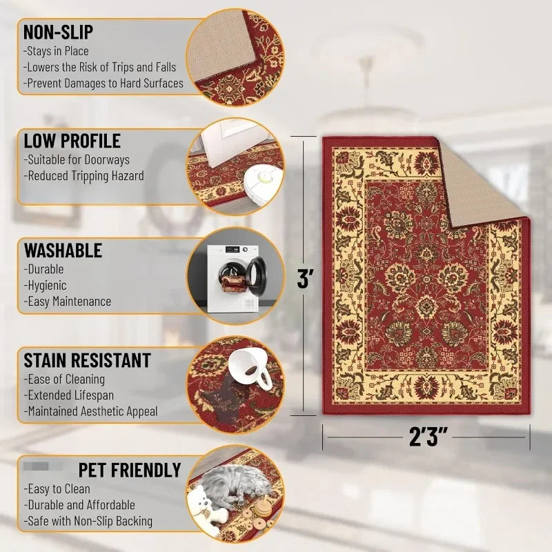 Oriental Design Traditional Area Rug