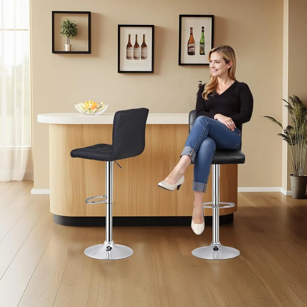 4 Adjustable Swivel Barstools