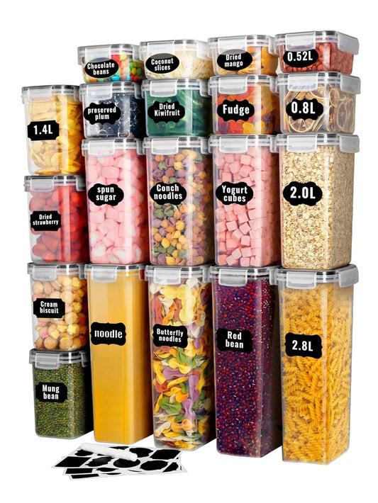 24pcs Airtight food storage containers with LIDS