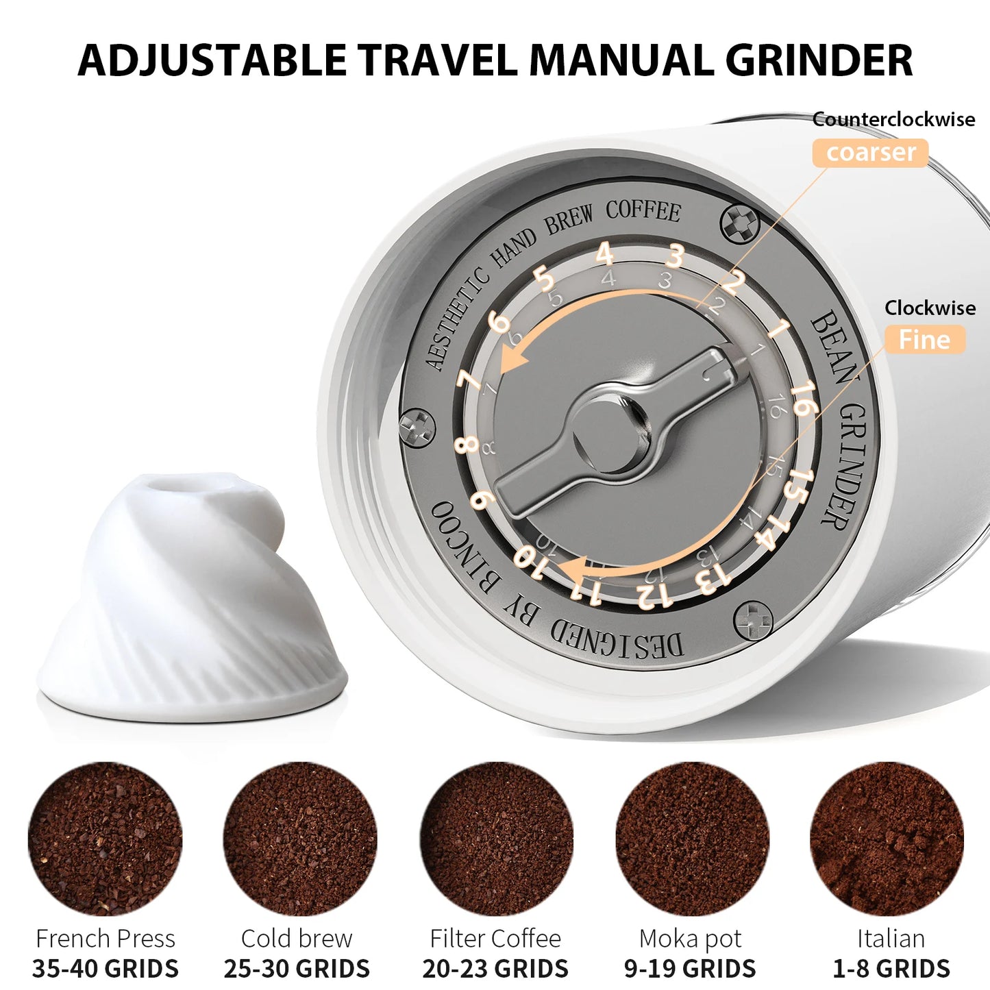 Portable Manual Coffee Bean Grinder
