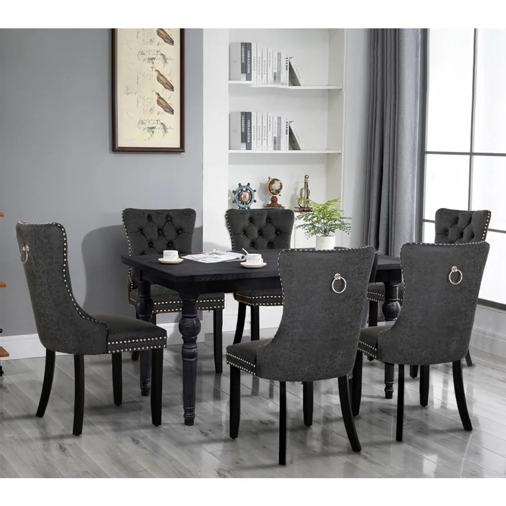 Faux Leather Dining Room Set
