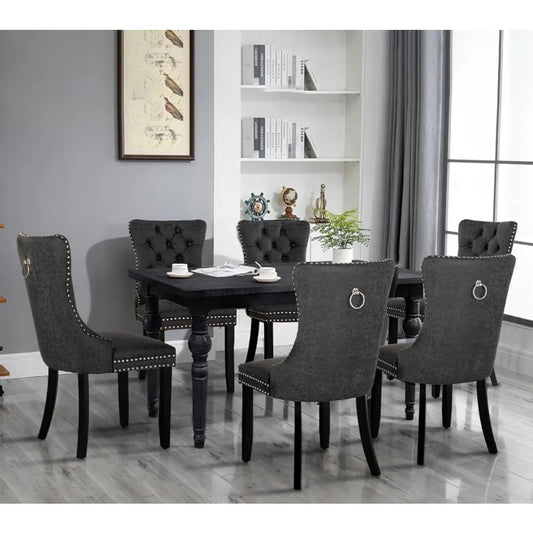 Faux Leather Dining Room Set