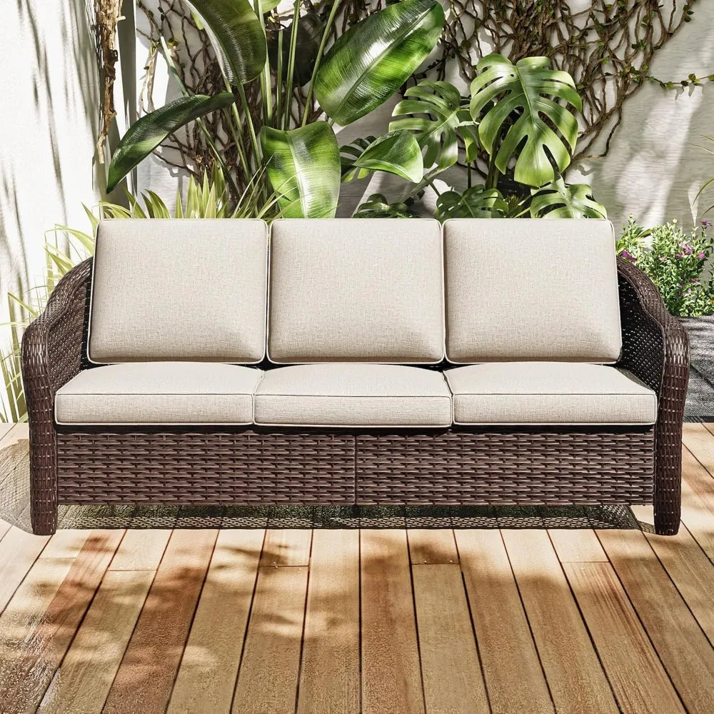 78" Wicker 3-seat Sofa