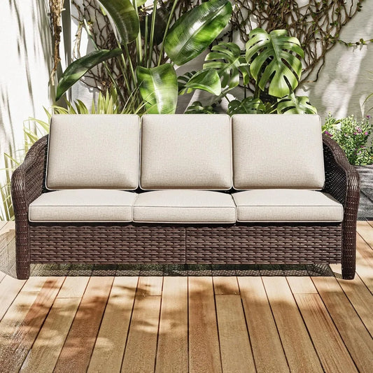 78" Wicker 3-seat Sofa