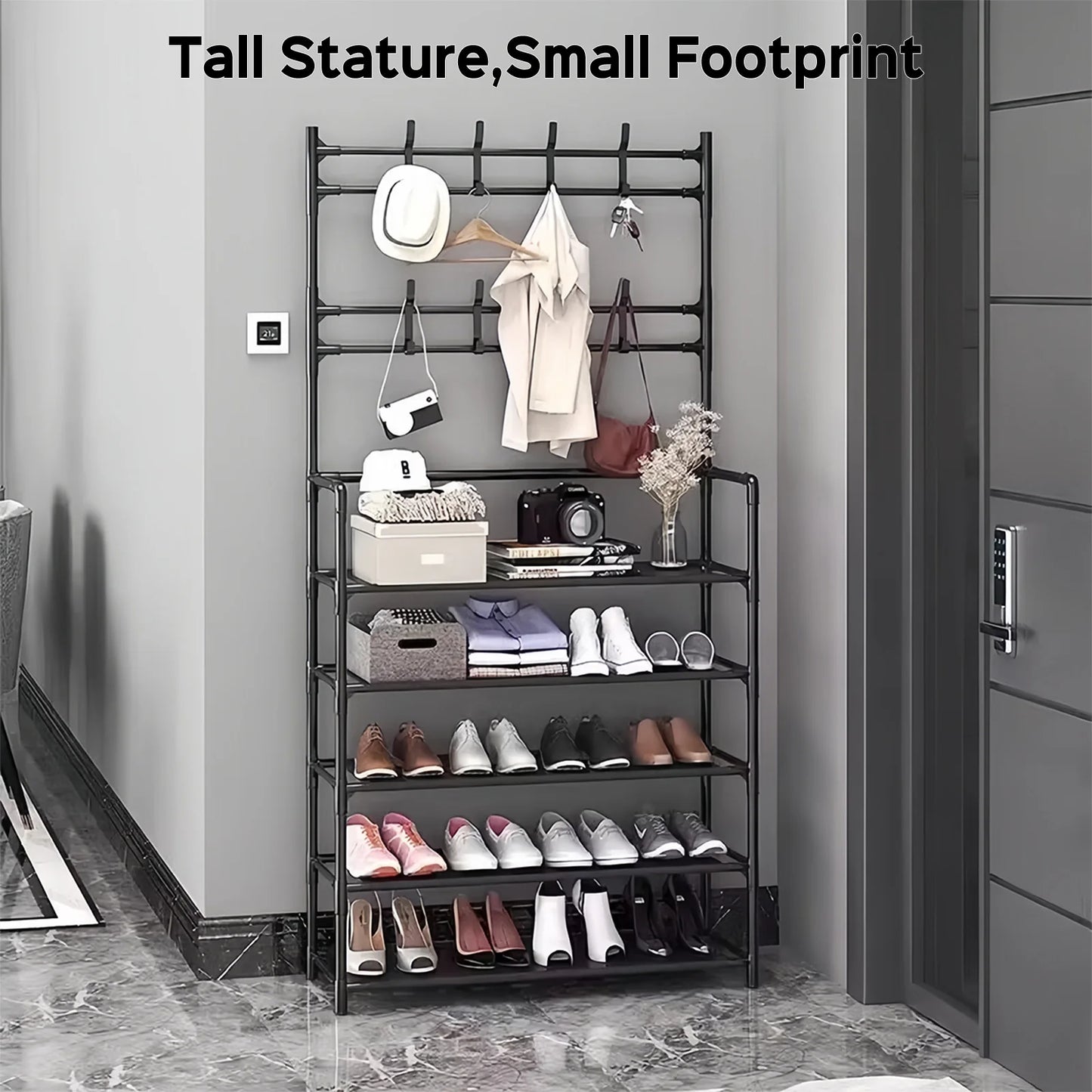 3-in-1 Freestanding Hall Tree Coat / Shoe Rack