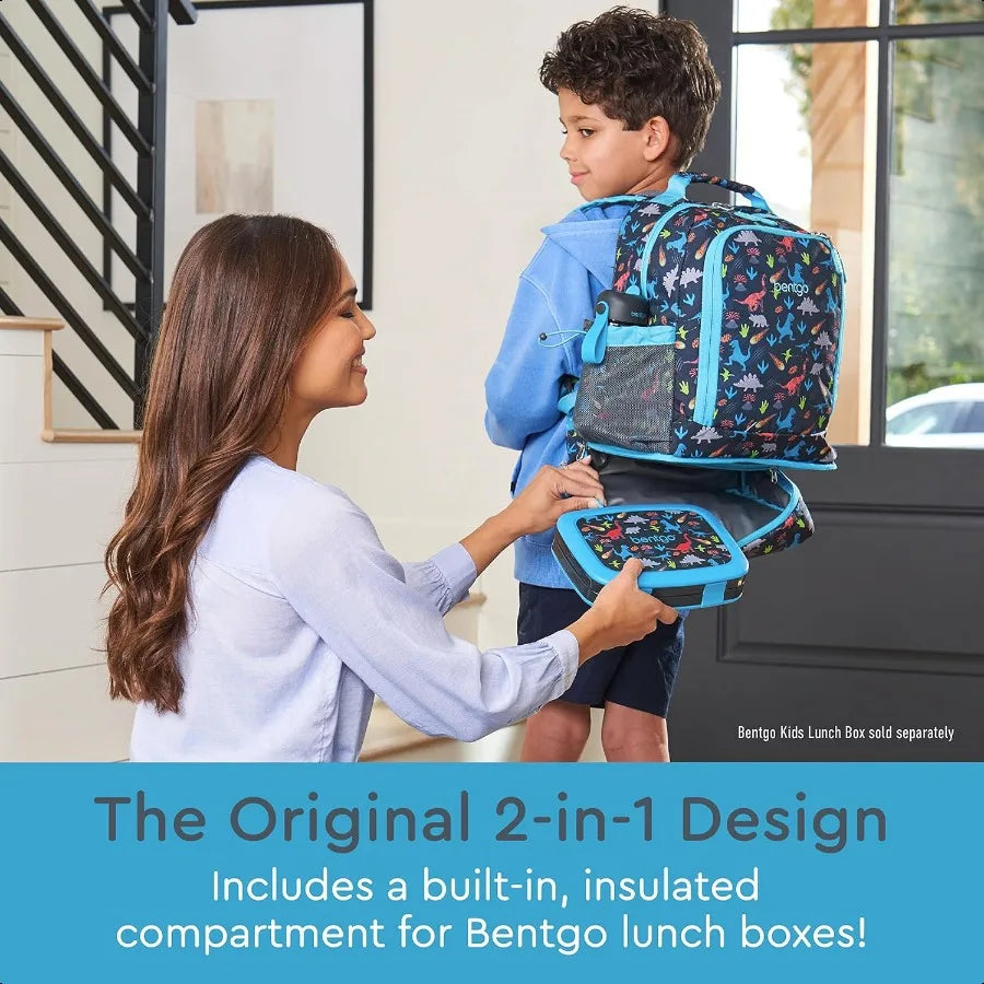 2in1 Unique Print Backpack w/Insulated Lunch Bag
