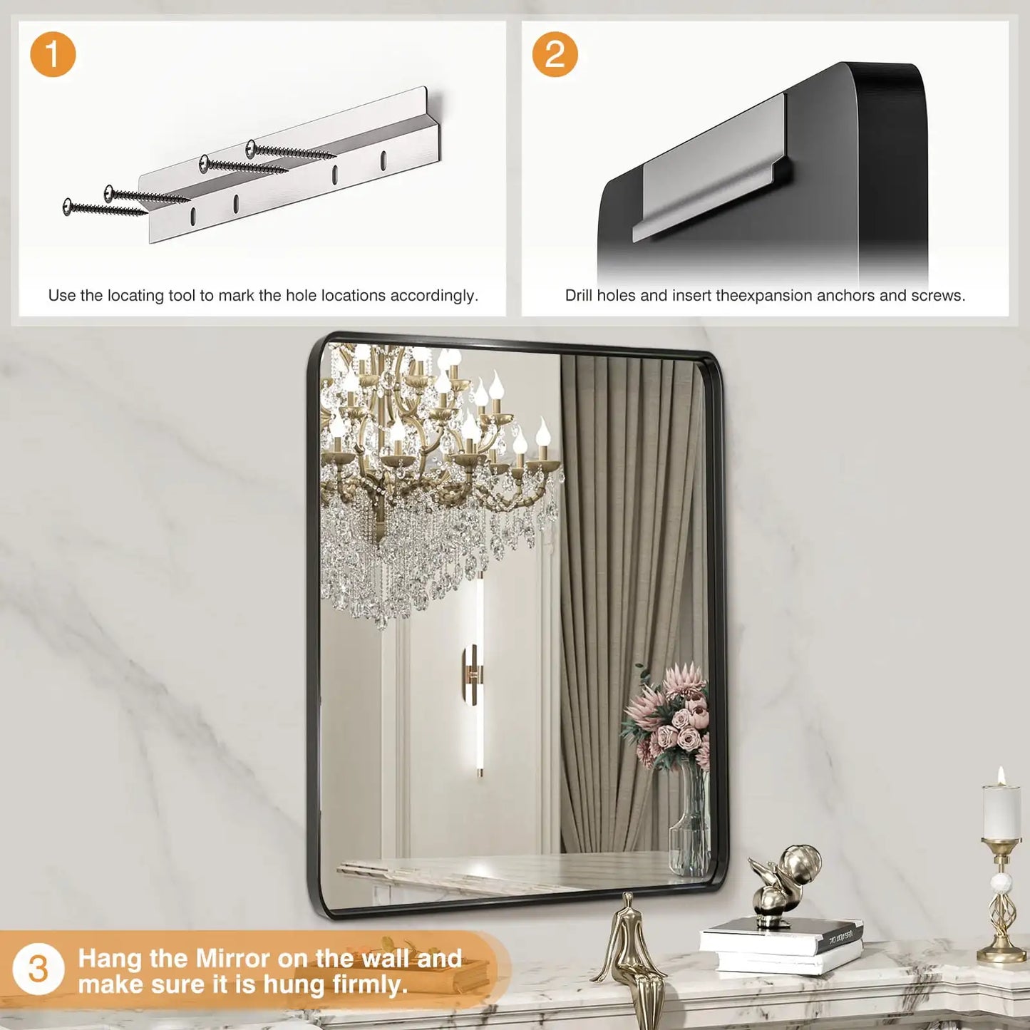36"x 24" Bathroom   Wall Mirror