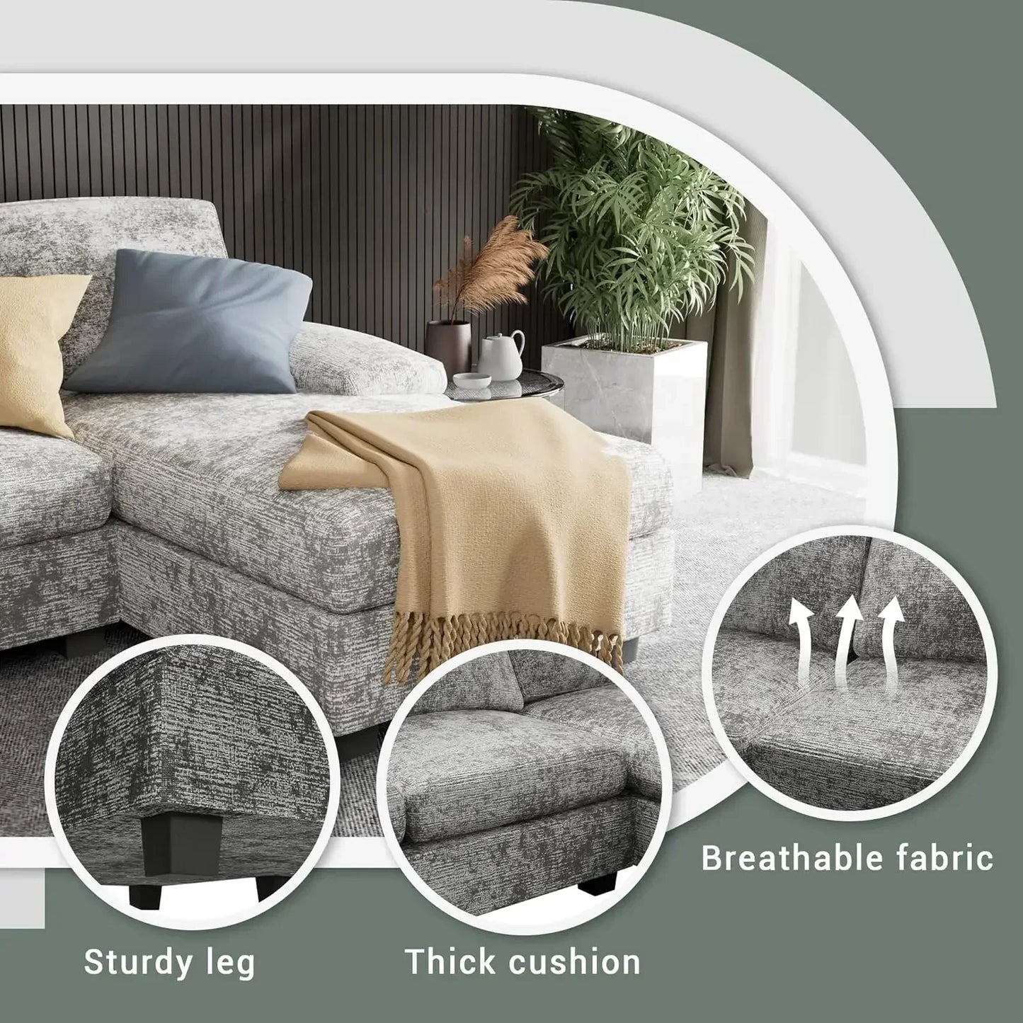 Convertible Sectional   Couch