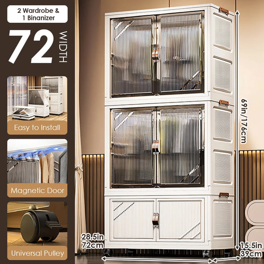 Multi-Layer Folding Storage Cabinet
