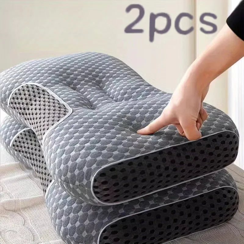 2Pcs Soft Adjustable Contour Neck Support Pillow