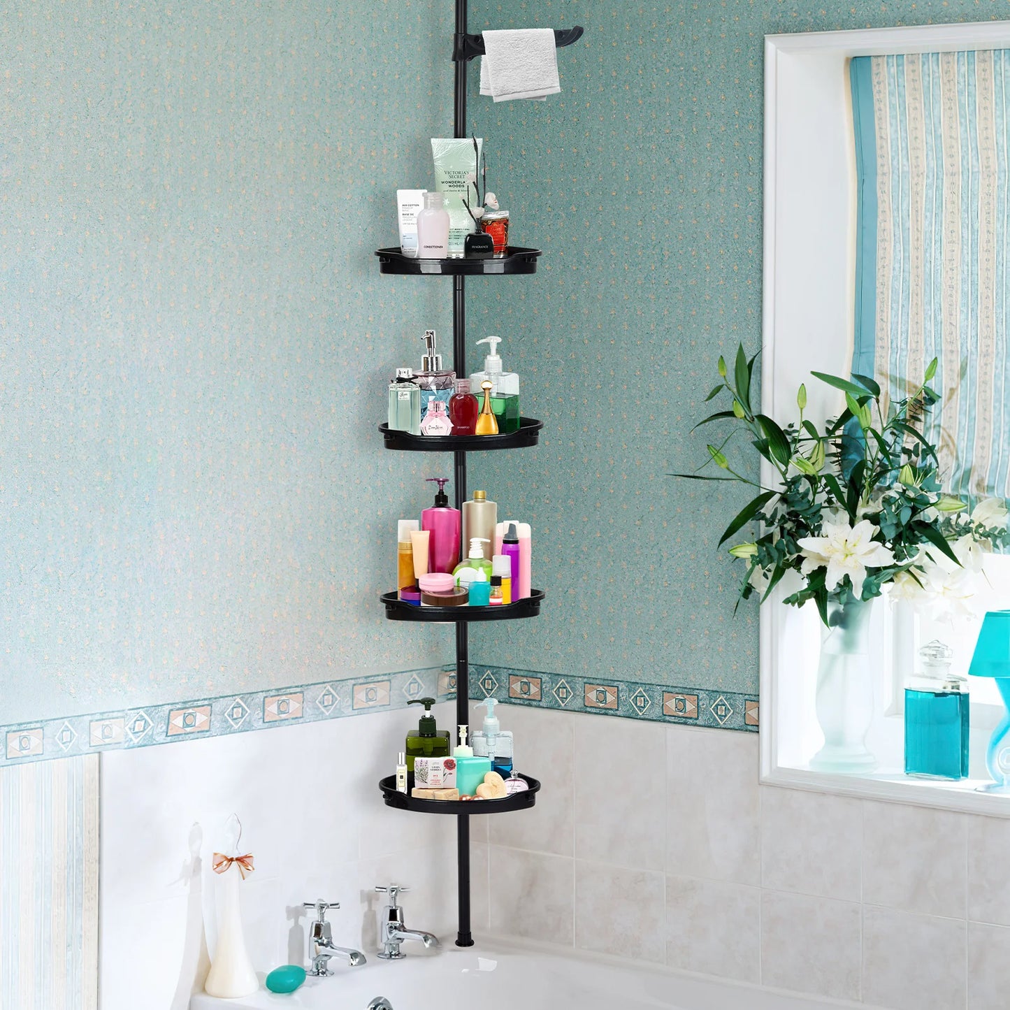 4-Tier Rustproof Corner Shower Caddy