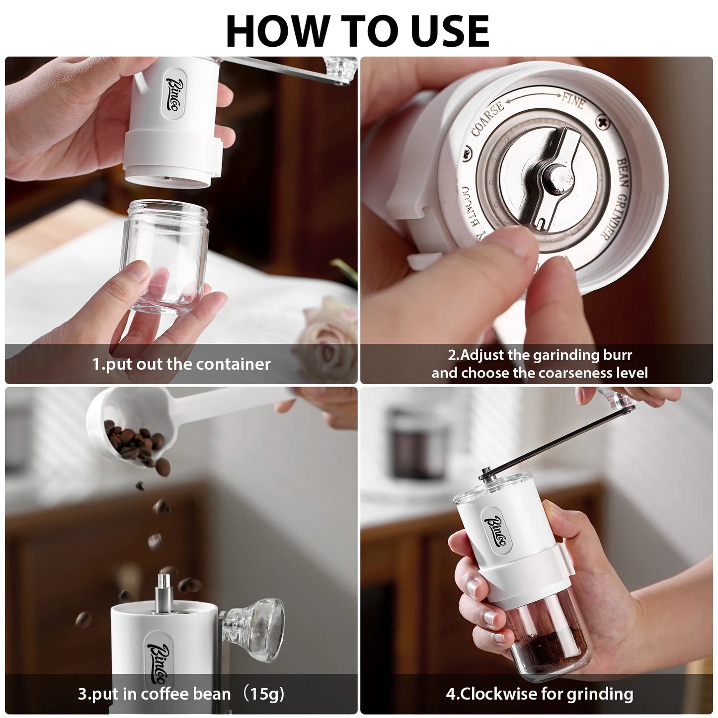 Portable Manual Coffee Bean Grinder