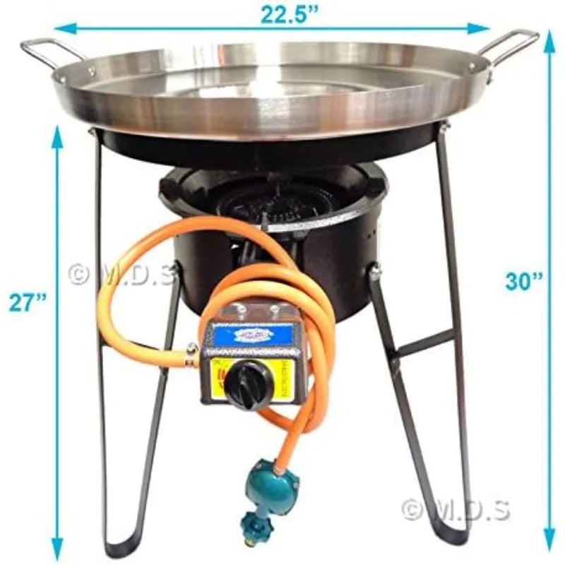 Stainless Steel 22" Set w/Propane Burner