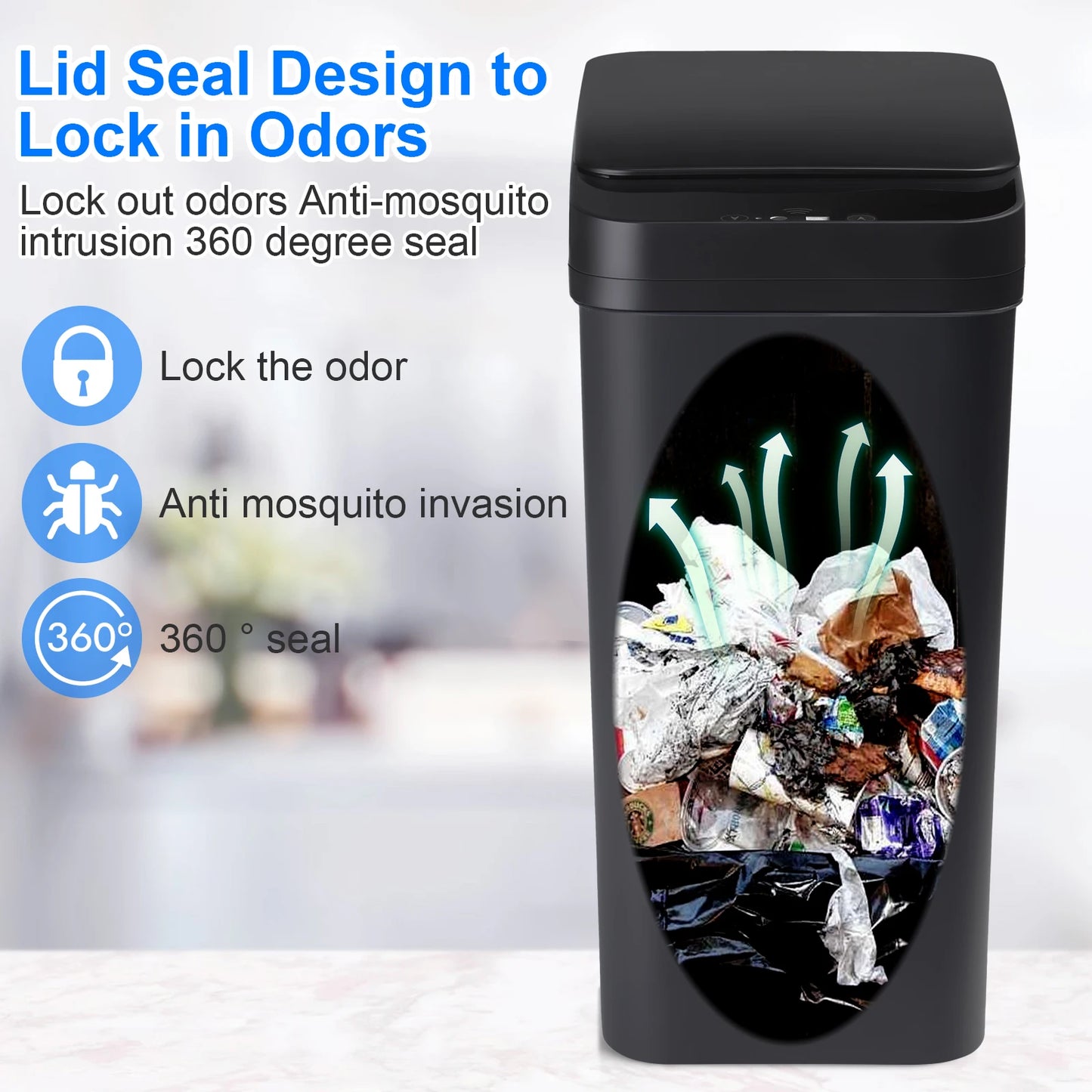 2 Pack 12L Automatic Trash Cans