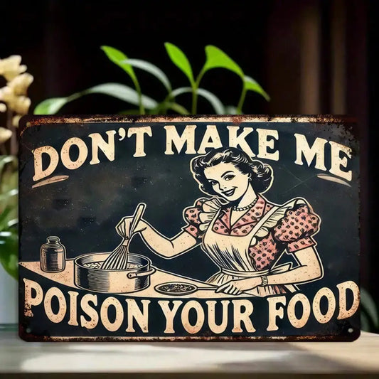 1PC Vintage Funny Kitchen Decor Metal Sign