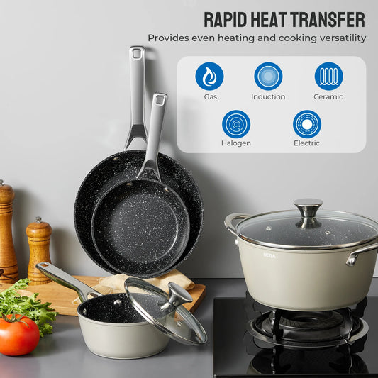 10-Piece Induction Nonstick Cookware